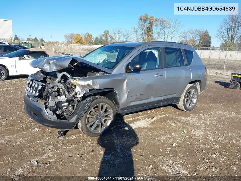 2016 Jeep Compass Sport Se VIN: 1C4NJDBB4GD654639 Lot: 40804341