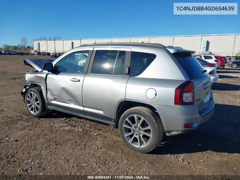 2016 Jeep Compass Sport Se VIN: 1C4NJDBB4GD654639 Lot: 40804341