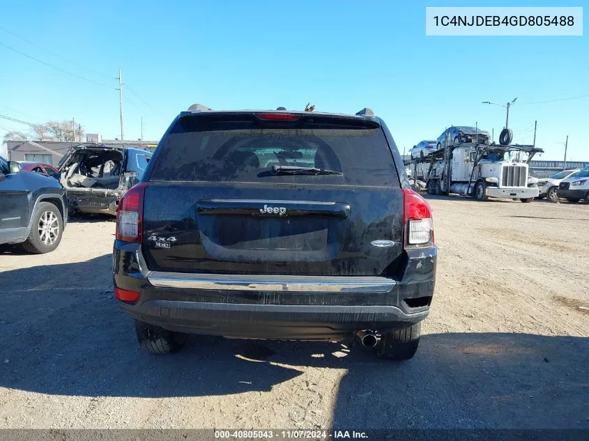 2016 Jeep Compass High Altitude Edition VIN: 1C4NJDEB4GD805488 Lot: 40805043