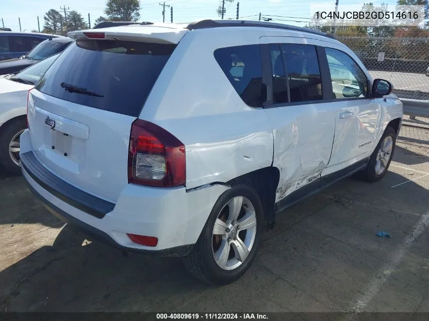 2016 Jeep Compass Sport VIN: 1C4NJCBB2GD514616 Lot: 40809619