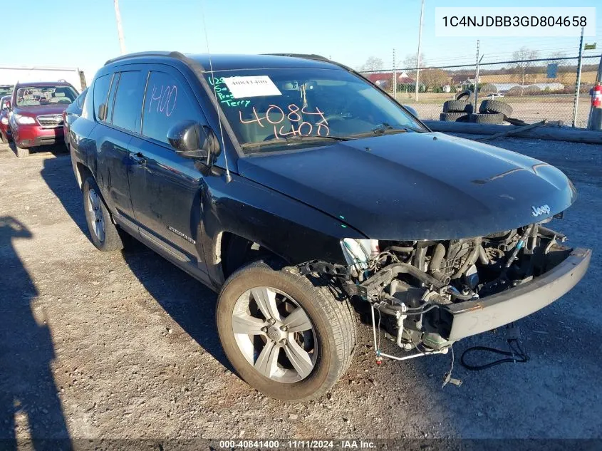 2016 Jeep Compass Sport VIN: 1C4NJDBB3GD804658 Lot: 40841400