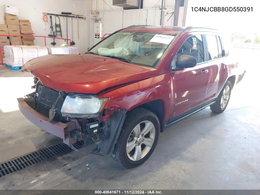 2016 Jeep Compass Sport VIN: 1C4NJCBB8GD550391 Lot: 40841671