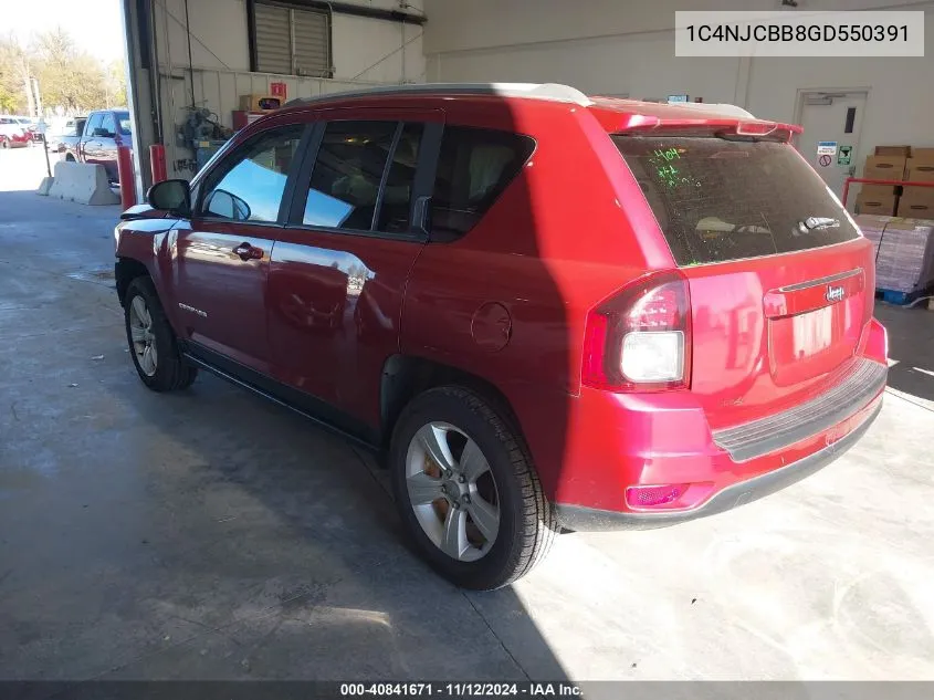 2016 Jeep Compass Sport VIN: 1C4NJCBB8GD550391 Lot: 40841671