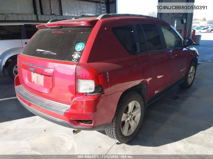 2016 Jeep Compass Sport VIN: 1C4NJCBB8GD550391 Lot: 40841671