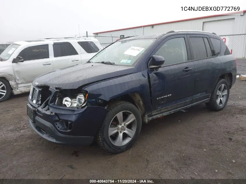 2016 Jeep Compass High Altitude Edition VIN: 1C4NJDEBXGD772769 Lot: 40843754