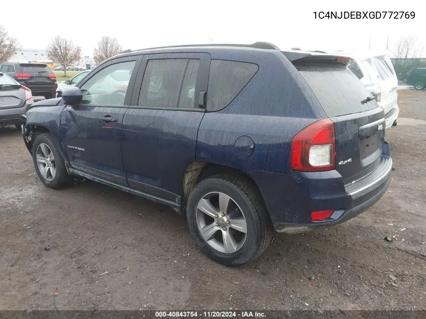 2016 Jeep Compass High Altitude Edition VIN: 1C4NJDEBXGD772769 Lot: 40843754