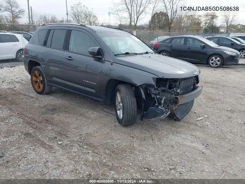 2016 Jeep Compass Sport/North VIN: 1C4NJDAB5GD508638 Lot: 40855800