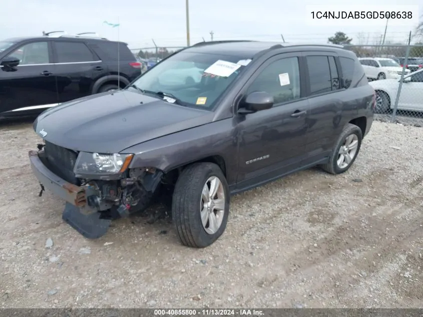 2016 Jeep Compass Sport/North VIN: 1C4NJDAB5GD508638 Lot: 40855800