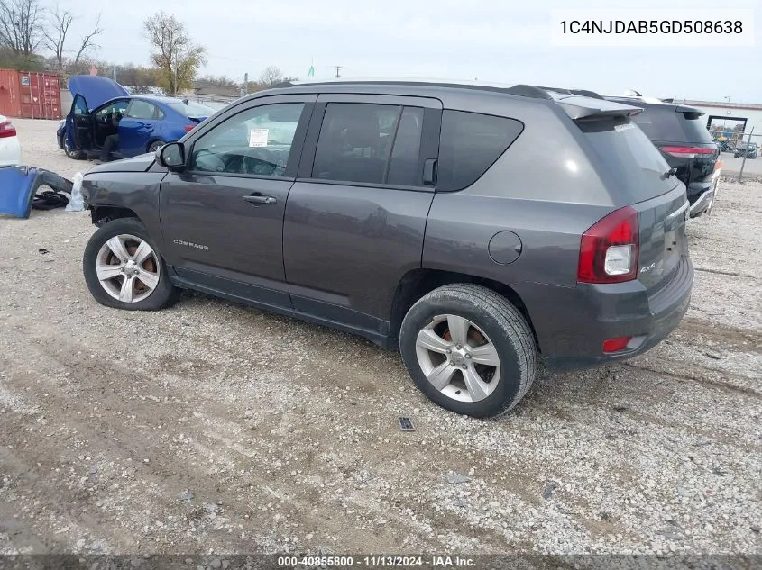 2016 Jeep Compass Sport/North VIN: 1C4NJDAB5GD508638 Lot: 40855800