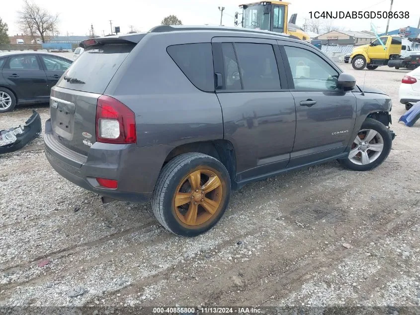 2016 Jeep Compass Sport/North VIN: 1C4NJDAB5GD508638 Lot: 40855800