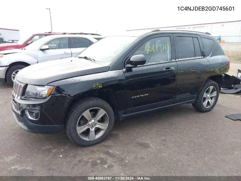 2016 Jeep Compass High Altitude Edition VIN: 1C4NJDEB2GD745601 Lot: 40883767