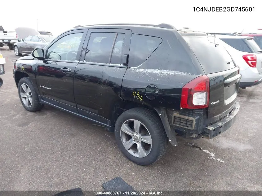 2016 Jeep Compass High Altitude Edition VIN: 1C4NJDEB2GD745601 Lot: 40883767