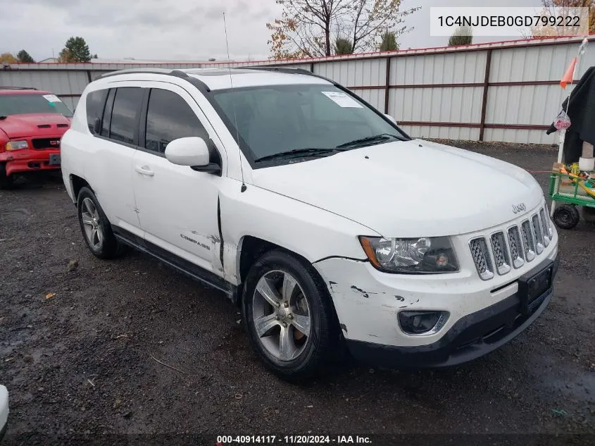 2016 Jeep Compass High Altitude Edition VIN: 1C4NJDEB0GD799222 Lot: 40914117