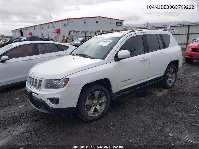 2016 Jeep Compass High Altitude Edition VIN: 1C4NJDEB0GD799222 Lot: 40914117