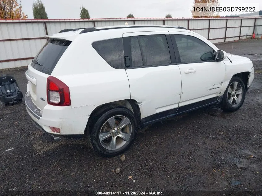 2016 Jeep Compass High Altitude Edition VIN: 1C4NJDEB0GD799222 Lot: 40914117