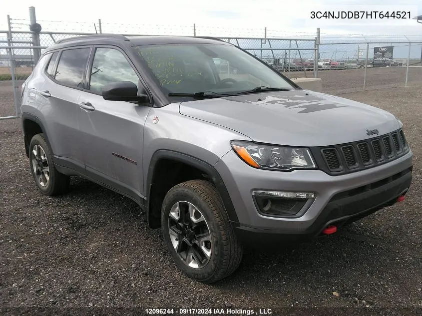 2017 Jeep Compass Trailhawk VIN: 3C4NJDDB7HT644521 Lot: 12096244