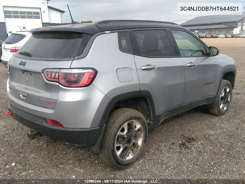 2017 Jeep Compass Trailhawk VIN: 3C4NJDDB7HT644521 Lot: 12096244