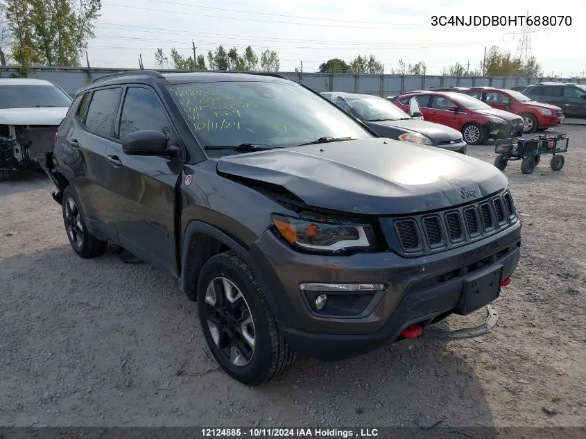 2017 Jeep Compass Trailhawk VIN: 3C4NJDDB0HT688070 Lot: 12124885