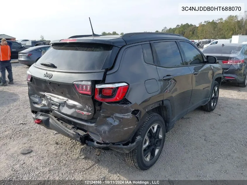 2017 Jeep Compass Trailhawk VIN: 3C4NJDDB0HT688070 Lot: 12124885