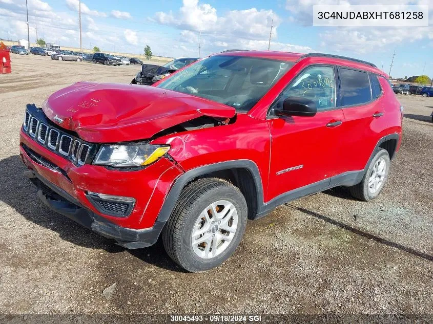 3C4NJDABXHT681258 2017 Jeep Compass Sport