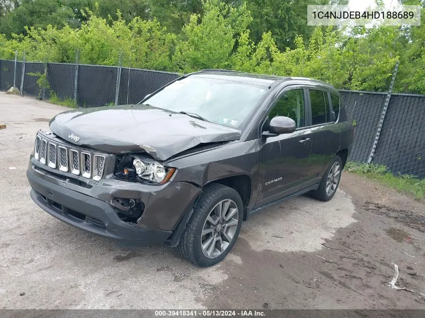 1C4NJDEB4HD188689 2017 Jeep Compass High Altitude 4X4