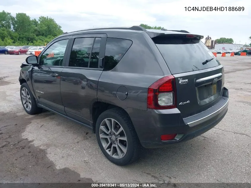 1C4NJDEB4HD188689 2017 Jeep Compass High Altitude 4X4