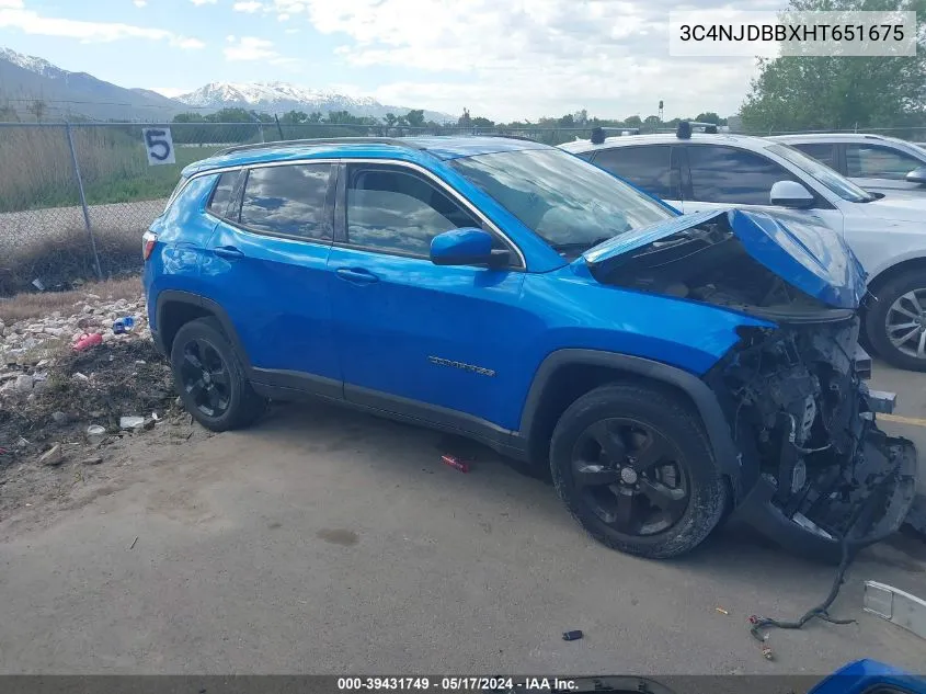 2017 Jeep New Compass Latitude 4X4 VIN: 3C4NJDBBXHT651675 Lot: 39431749