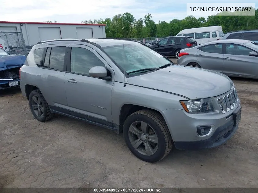 2017 Jeep Compass High Altitude Fwd VIN: 1C4NJCEA9HD150697 Lot: 39440932