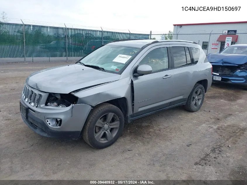 2017 Jeep Compass High Altitude Fwd VIN: 1C4NJCEA9HD150697 Lot: 39440932