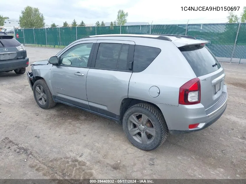 2017 Jeep Compass High Altitude Fwd VIN: 1C4NJCEA9HD150697 Lot: 39440932