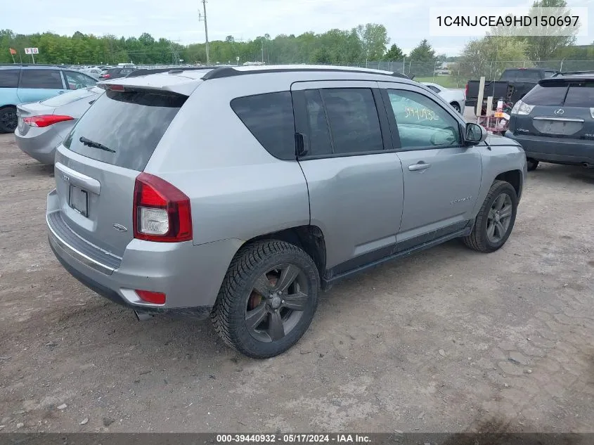 2017 Jeep Compass High Altitude Fwd VIN: 1C4NJCEA9HD150697 Lot: 39440932