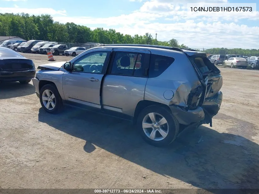 2017 Jeep Compass Latitude 4X4 VIN: 1C4NJDEB1HD167573 Lot: 39712773