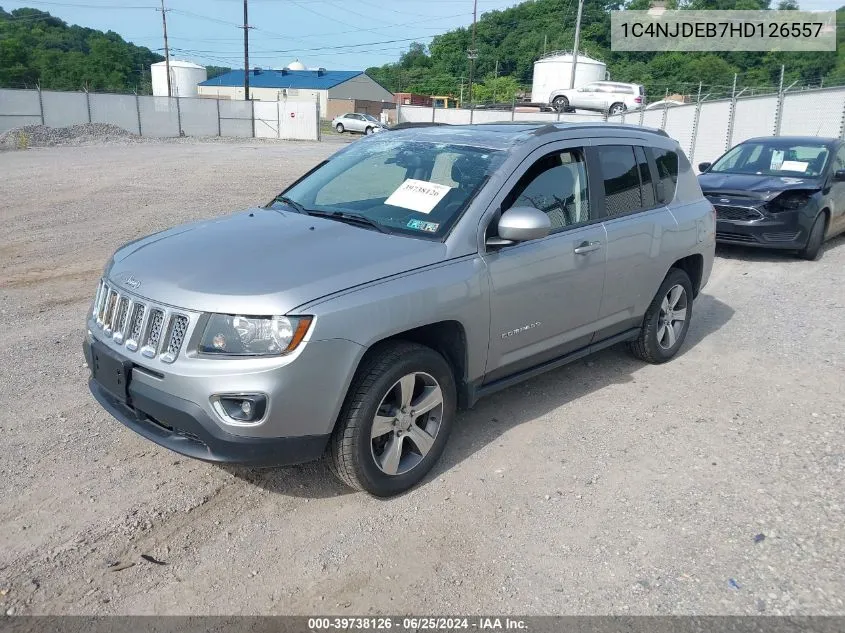 2017 Jeep Compass High Altitude 4X4 VIN: 1C4NJDEB7HD126557 Lot: 39738126