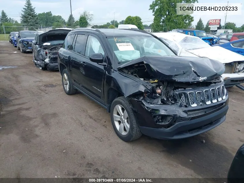 2017 Jeep Compass Latitude 4X4 VIN: 1C4NJDEB4HD205233 Lot: 39793469