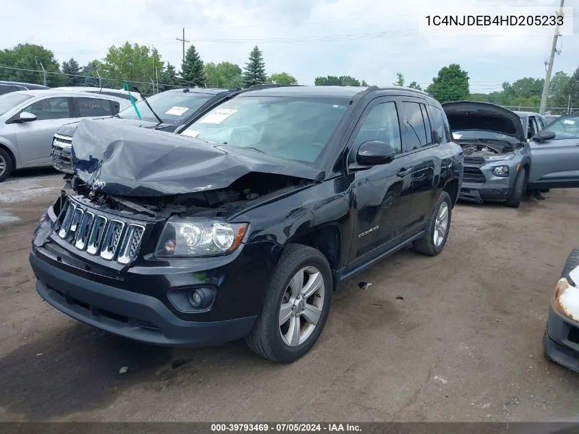 2017 Jeep Compass Latitude 4X4 VIN: 1C4NJDEB4HD205233 Lot: 39793469