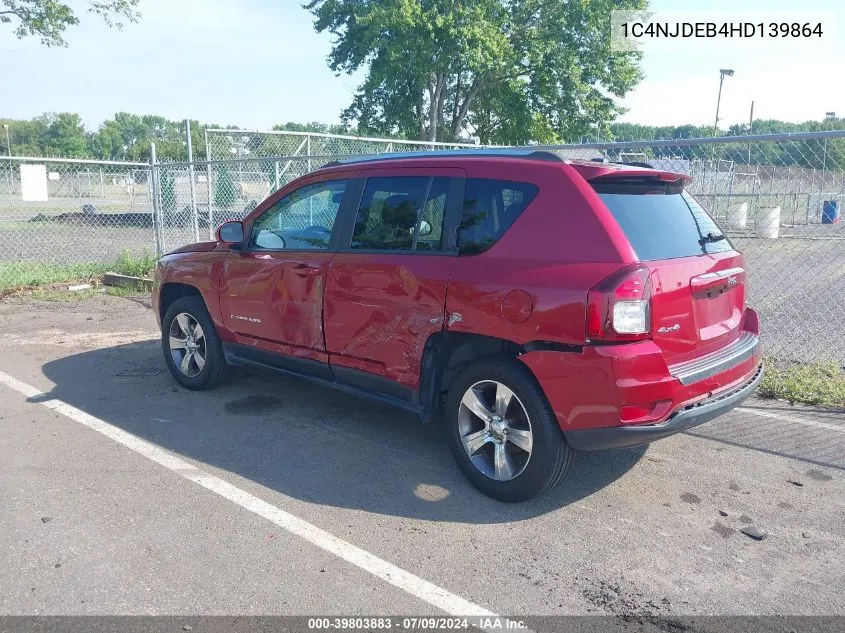 2017 Jeep Compass High Altitude 4X4 VIN: 1C4NJDEB4HD139864 Lot: 39803883