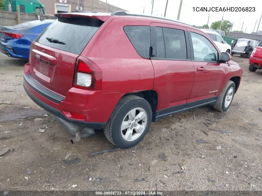 2017 Jeep Compass Latitude Fwd VIN: 1C4NJCEA6HD206823 Lot: 39858723