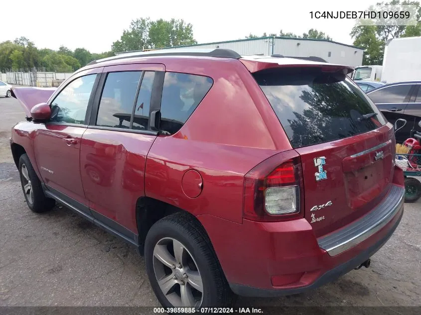 2017 Jeep Compass High Altitude 4X4 VIN: 1C4NJDEB7HD109659 Lot: 39859885