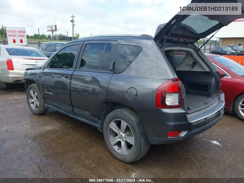 2017 Jeep Compass High Altitude 4X4 VIN: 1C4NJDEB1HD213189 Lot: 39877806