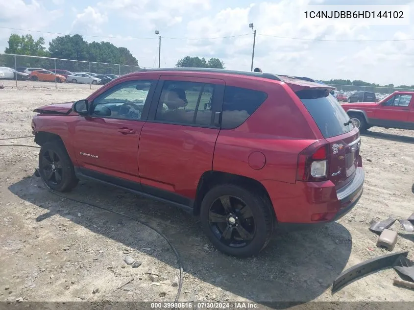 1C4NJDBB6HD144102 2017 Jeep Compass Sport 4X4