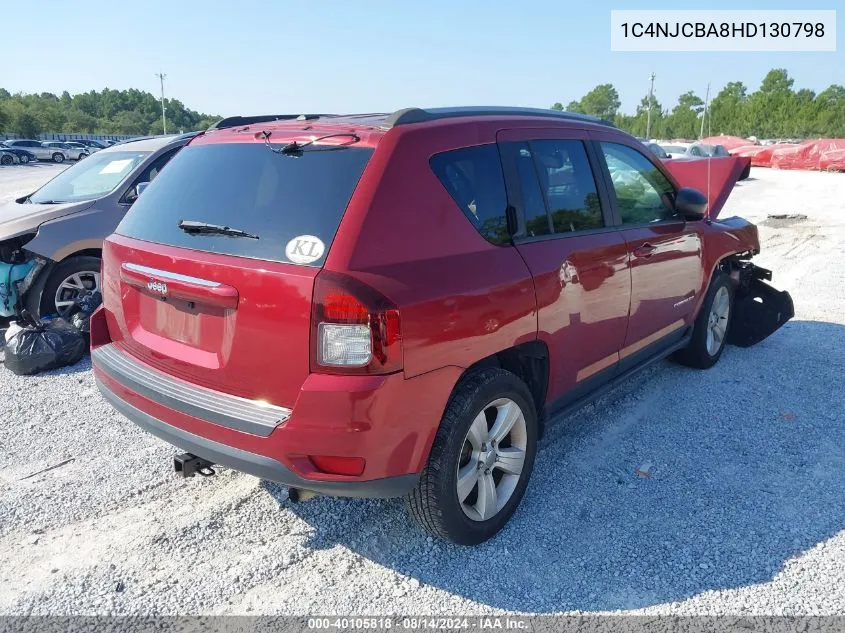 2017 Jeep Compass Sport Fwd VIN: 1C4NJCBA8HD130798 Lot: 40105818