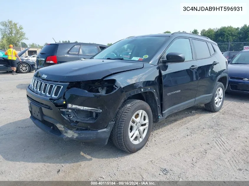 2017 Jeep New Compass Sport 4X4 VIN: 3C4NJDAB9HT596931 Lot: 40115184