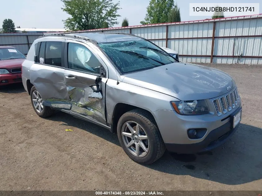 2017 Jeep Compass Latitude 4X4 VIN: 1C4NJDEB8HD121741 Lot: 40174348