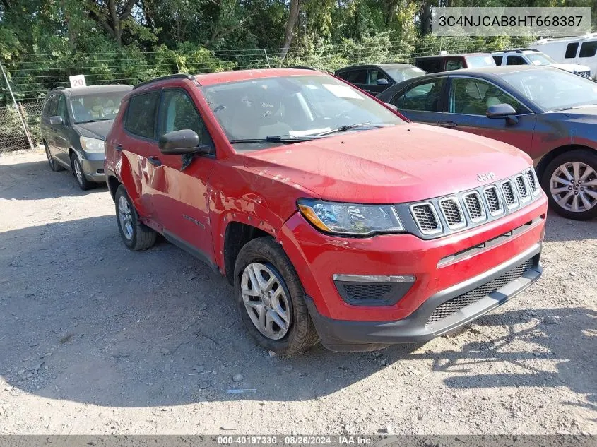 3C4NJCAB8HT668387 2017 Jeep New Compass Sport Fwd