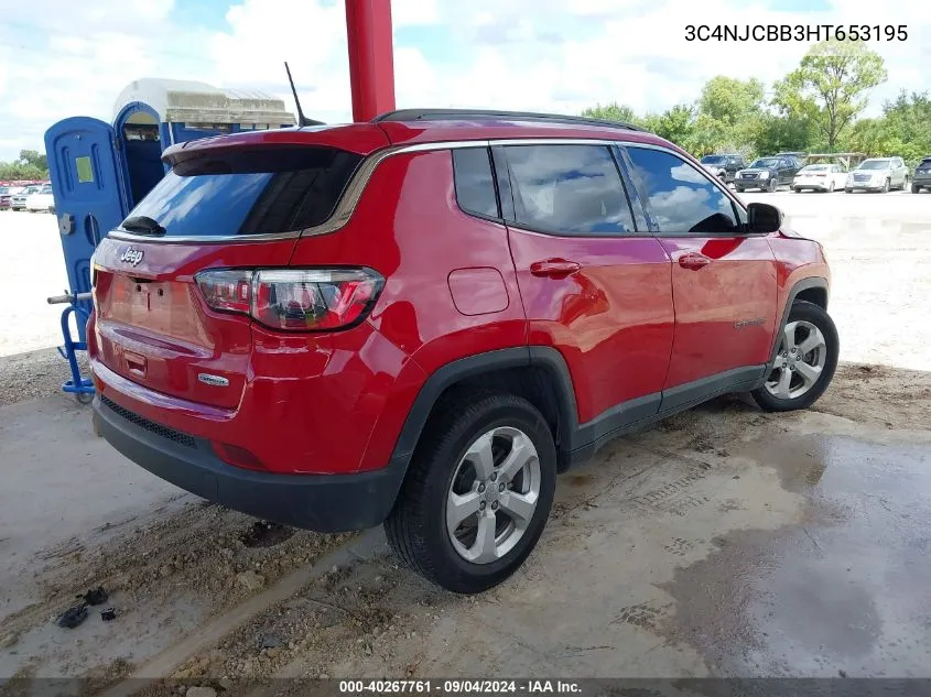 3C4NJCBB3HT653195 2017 Jeep New Compass Latitude Fwd