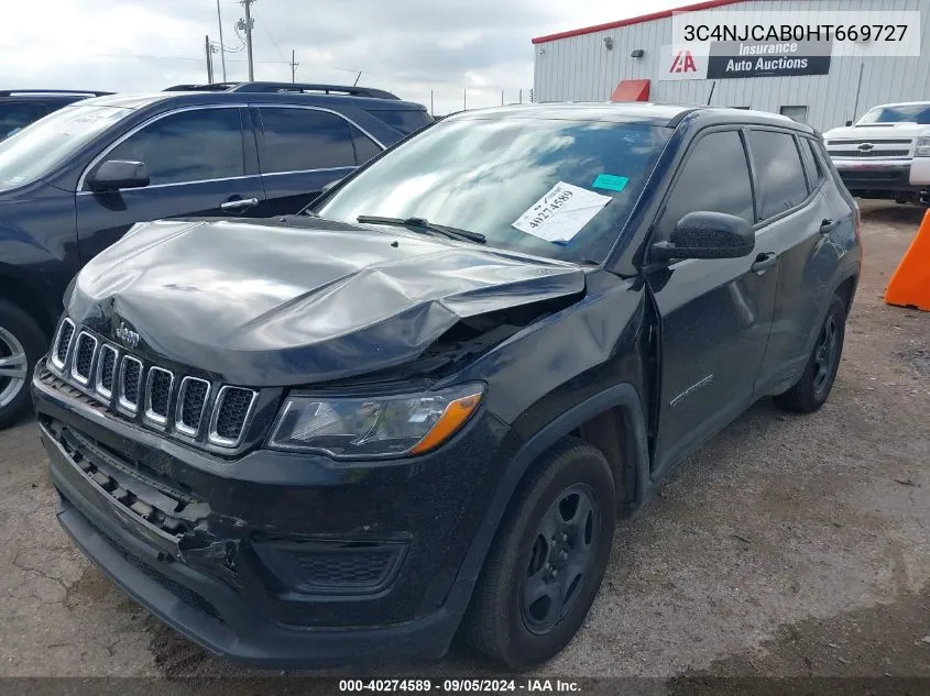 3C4NJCAB0HT669727 2017 Jeep Compass Sport