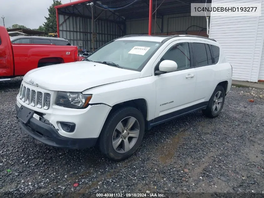 2017 Jeep Compass High Altitude 4X4 VIN: 1C4NJDEB6HD193277 Lot: 40331132