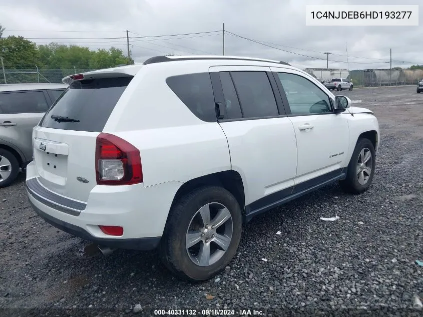 2017 Jeep Compass High Altitude 4X4 VIN: 1C4NJDEB6HD193277 Lot: 40331132