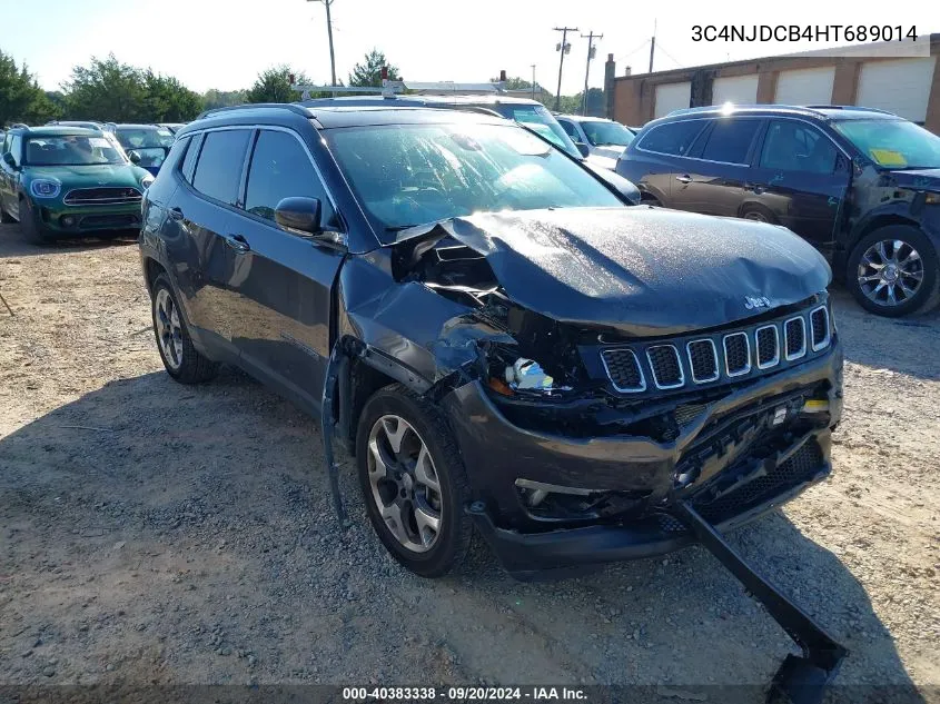 2017 Jeep New Compass Limited 4X4 VIN: 3C4NJDCB4HT689014 Lot: 40383338