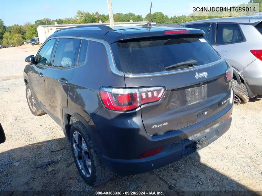 2017 Jeep New Compass Limited 4X4 VIN: 3C4NJDCB4HT689014 Lot: 40383338